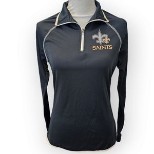 NFL New Orleans Saints Ladies Quarter Zip Top Women's Size Medium